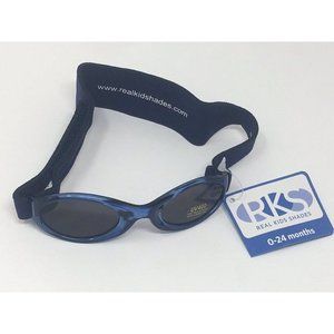 Real Kids Shades Blue Baby Sunglasses UVA/UVB Protection, Size 0-24 Months